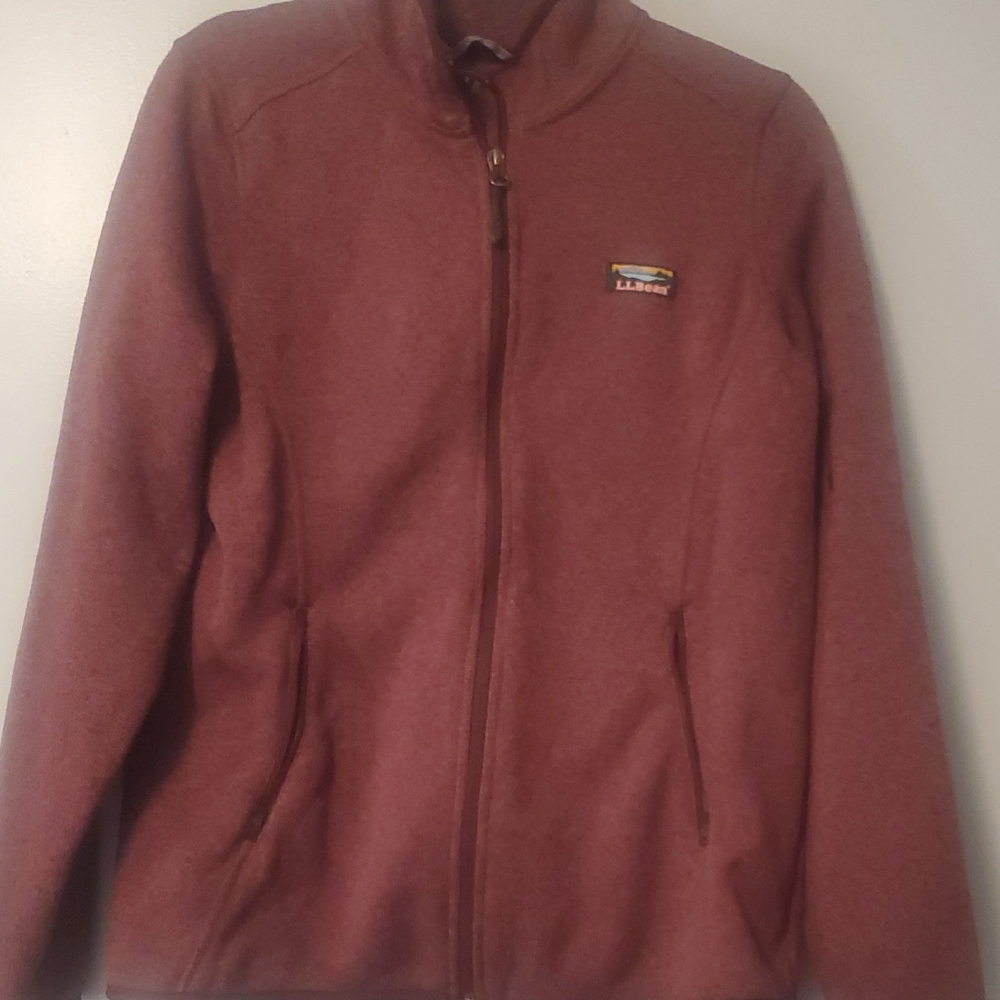 L.L. Bean Burgundy Knit Jacket